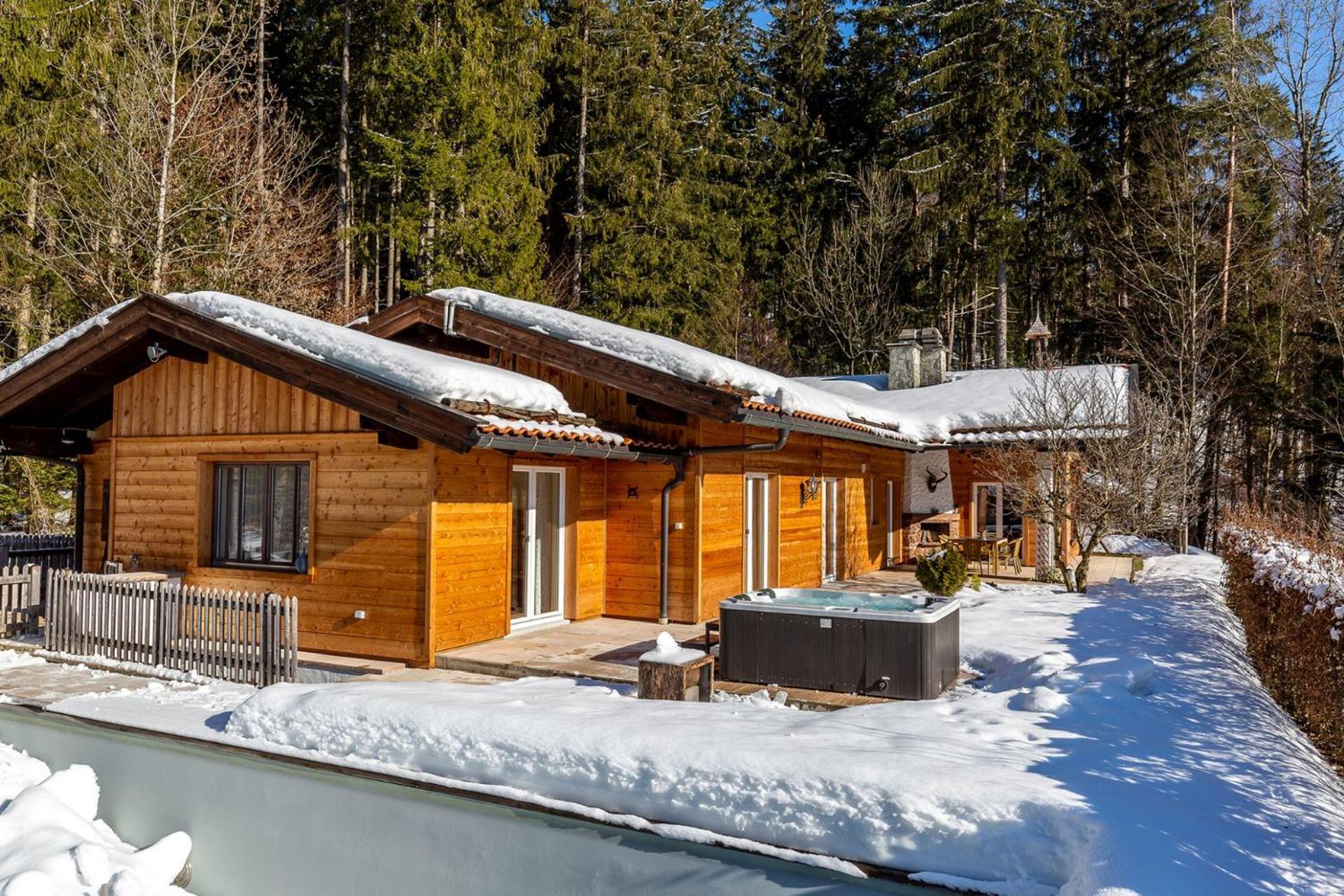 Luxus Ferienhaus Salzburg Chalet Mit Pool, Sauna, Whirlpool, Kamin Grossgmain Bagian luar foto